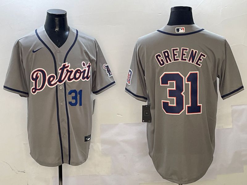 Men Detroit Tigers #31 Greene Grey Game 2025 Nike MLB Jersey style 3124->detroit tigers->MLB Jersey